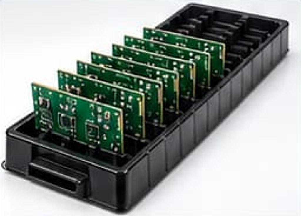 ESD tray with PCBs